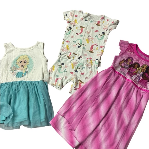 Disney Kids Pajamas Nightgowns - Blue, Pink, White - Picture 1 of 4